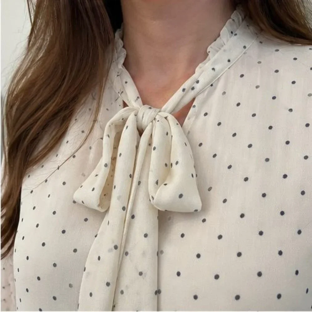 Cream Wrap Blouse